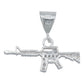 Dije Chico Rifle Asalta M16 Zirconias Hombre Regalo Plata925