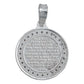 Dije Medalla San Benito Oración Zirconias Plata 925 2 Cm