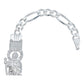 Esclava Pulsera San Judas Zirconia Figaro 3x1 Plata 925 5 Mm