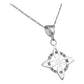 Collar Dije Nudo Bruja Plano Zirconia Flor Estrella Plata925