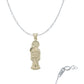 Dije Santa Muerte Grande Lisa Oro 10k + Cadena Plata Regalo