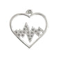 Dije Corazón Ritmo Amor Zirconias Regalo Amistad Plata 925