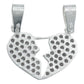 Dije Doble Corazón Amor Mujer Novios Regalo Plata 925