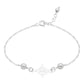 Joyaris Pulsera Nudo Bruja Figaro Plata 925 Mujer Ajustable Blanco 18 Cm