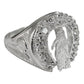 Anillo Mediano Santa Muerte Zirconias En Plata Solida 925
