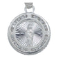 Dije Medalla Diamantada San Judas Zirconias Plata 925 1.2 Cm