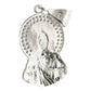 Dije Medalla Torso San Judas Tadeo Zirconias Plata S925 4 Cm