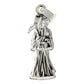 Collar Medalla Mediano Santa Muerte Hueco Plano Plata S925
