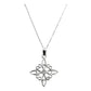 Collar Nudo De Bruja Celta Zirconia Centro Plata Ley S925 Plateado