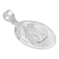 Dije Ovalada Diamantada Virgen Milagrosa Plata 925 1.4 Cm