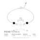 Joyaris Pulsera Nudo Bruja Figaro Plata 925 Mujer Ajustable Negro 18 Cm