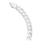 Pulsera Cuba Gruesa Diamantada Cerrada Hombre Plata 925 7 Mm