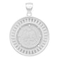 Dije Medalla Angel Centenario Bisel Zirconias Plata 925 Blanco