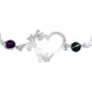 Pulsera Corazón Mariposas Piedra Natural Cuarzo Plata 925
