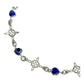 Pulsera Ajustable Nudo De Bruja Triqueta Ojo Turco Plata 925