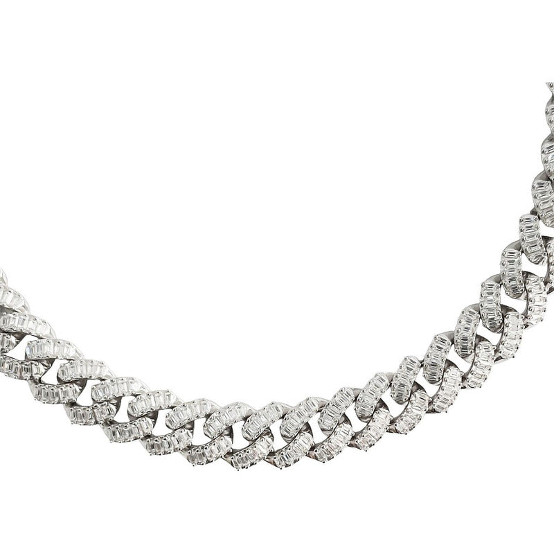 Pulsera Cubana Hombre Zirconias Piedra Made In Thailand S925