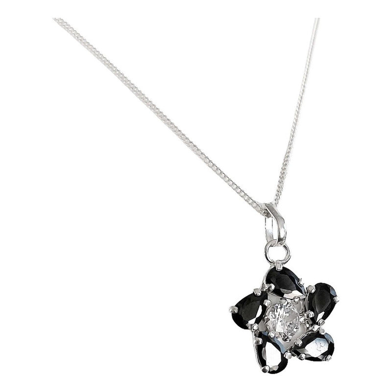 Collar Dije Flor Promesa Regalo Amor Mujer Plata Ley 925
