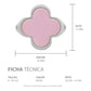 Anillo Grande Hombre Mujer Trebol Esmaltado Resina Plata 925 Rosa 8