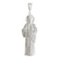 Enorme Dije De San Judas 9.5cm Con Zirconia De Plata Ley 925