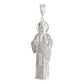 Enorme Dije De San Judas 9.5cm Con Zirconia De Plata Ley 925