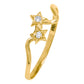 Anillo Promesa Matrimonio Estrellas Regalo Zirconias Oro 10k - Amarillo - 6