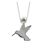 Collar Ajustable Colibri Esmaltado Mujer Regalo Plata 925