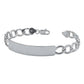 Pulsera Esclava Cubana Barbada Gruesa Hombre Plata 925 7 Mm