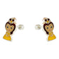 Aretes Broquel Arracadas Pendiente Princesas Plata 925
