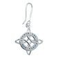 Aretes Gancho Nudo De Bruja Mood 2 Zirconias Plata Ley S925
