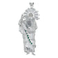 Dije Grande San Judas Zirconias Artesanal Plata 925 7.5 Cm