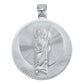Dije Medalla Doble Vista San Judas Virgen Plata 925 2.9 Cm