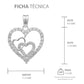 Dije Corazones Zirconias Amor Amistad Regalo Mujer Plata 925