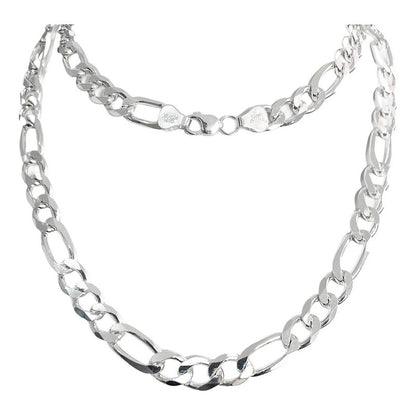 Cadena Gruesa De Plata 925 Hombre Fígaro 3x1 60 Cm X 1.1 Cm