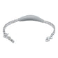 Pulsera Ajustable Zirconias Placa Corazón Amor Plata 925