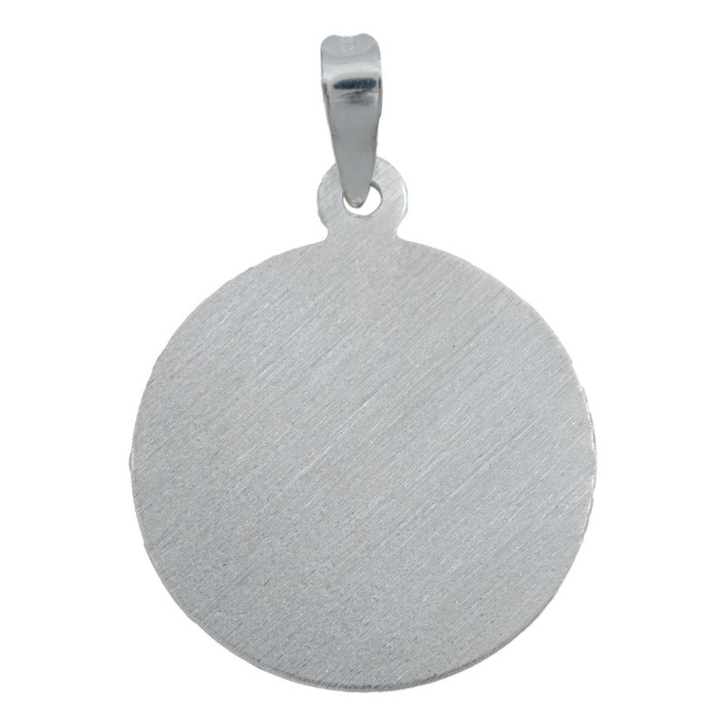 Dije Medalla Diamantada San Judas Tadeo Plata 925 2.8 Cm