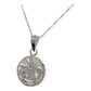 Dije Medalla Tetragramaton Diamantada +cadena Plata Ley S925 Blanco Cartier