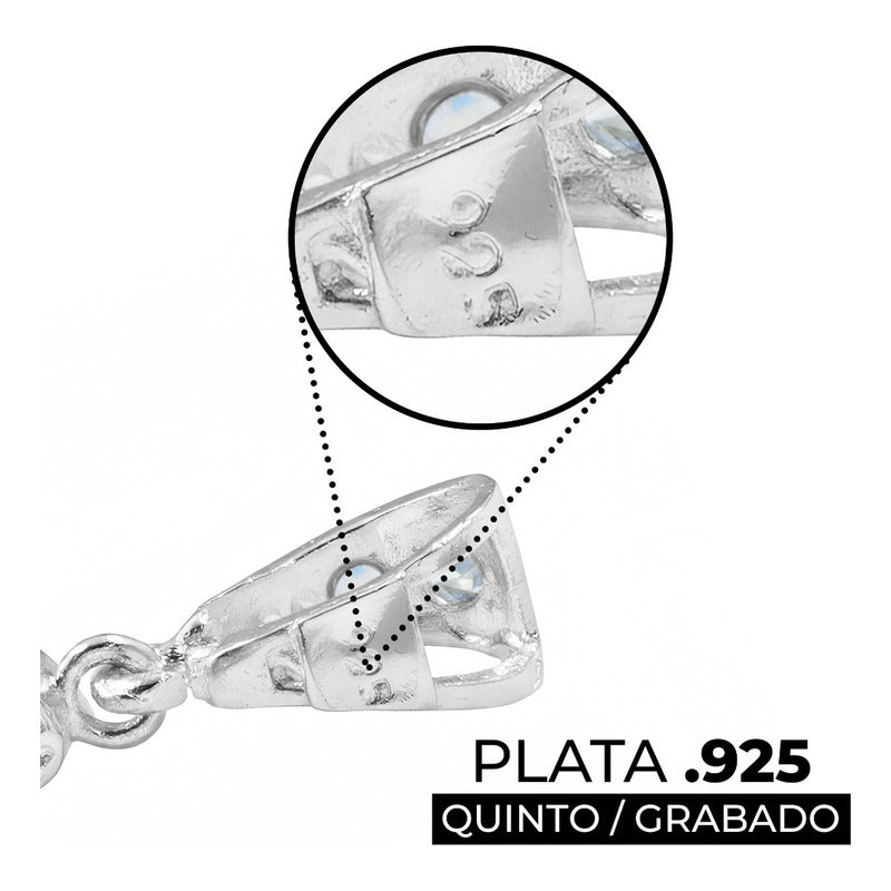 Dije Quetzalcóatl Serpiente Emplumada De Plata 925 Zirconias Plateado