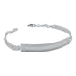 Pulsera Esclava Ajustable Placa Rolo Unisex Plata 925 5 Mm Color Plateado Diámetro 6 Cm Largo 21.5 Cm
