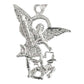 Dijes San Miguel Arcangel Con Zirconias Plata Solida 925