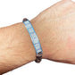 Pulsera Ajustable Unisex De Cuero Con Zirconias En Plata 925