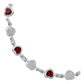 Pulsera Corazones Zirconias Amor Mujer Regalo Plata 925