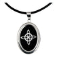 Collar Ajustable Caucho Nudo De Bruja Encapsulada Plata 925