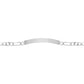 Esclava Placa Gruesa Figaro Diamantada Hombre Plata 925 5 Mm