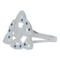 Anillo Diamntado Triqueta Celta Zirconias Plata Ley 925