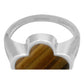 Anillo Grande Hombre Mujer Trebol Esmaltado Resina Plata 925 Café 6.5