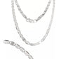 Cadena De Plata Ley .925 Marinera Unisex Lisa 50 Cm X 4 Mm