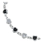 Pulsera Corazones Zirconias Amor Mujer Regalo Plata 925