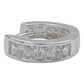 Arracadas Huggies Medianas 4 Zirconias Mujer Plata 925