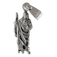 Dije Mini San Judas 3.1 Cm Liso De Plata Ley 925