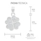 Dije Trebol Cuatro Hojas Corazón Amor Regalo Mujer Plata 925